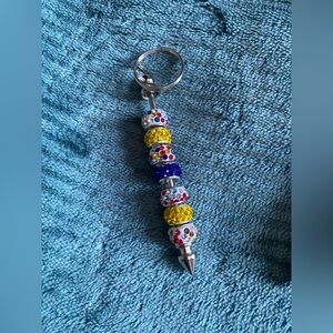 Multicolored Beaded Keychain